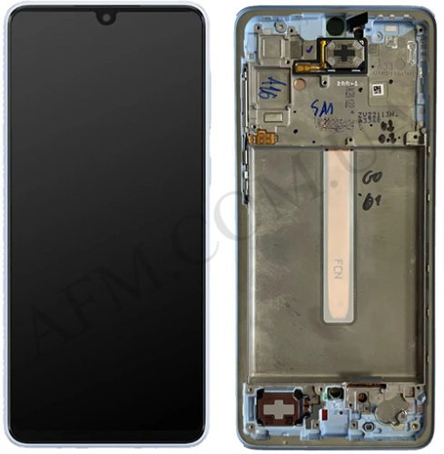 Дисплей (LCD) Samsung GH82-28143C A336 Galaxy A33 5G синий сервисный + рамка